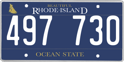 RI license plate 497730