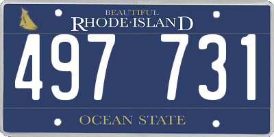 RI license plate 497731
