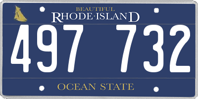 RI license plate 497732