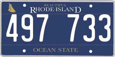 RI license plate 497733