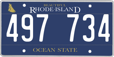 RI license plate 497734