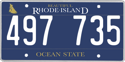 RI license plate 497735