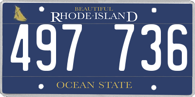 RI license plate 497736