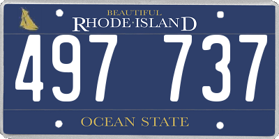 RI license plate 497737