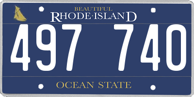 RI license plate 497740