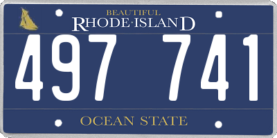 RI license plate 497741