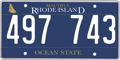 RI license plate 497743