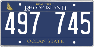 RI license plate 497745
