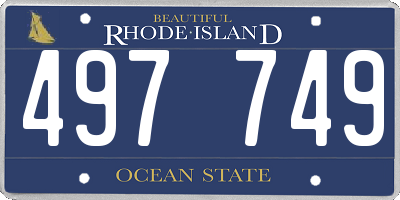 RI license plate 497749
