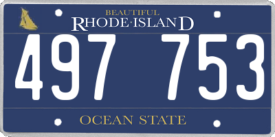 RI license plate 497753
