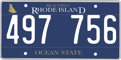 RI license plate 497756