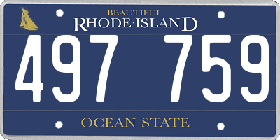 RI license plate 497759