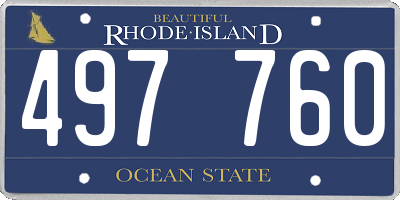 RI license plate 497760