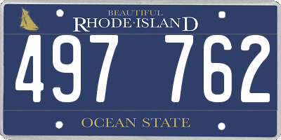 RI license plate 497762