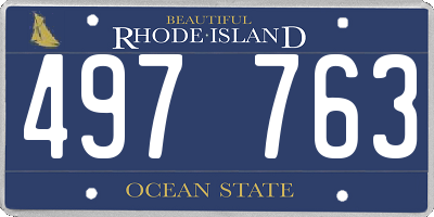 RI license plate 497763