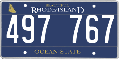 RI license plate 497767