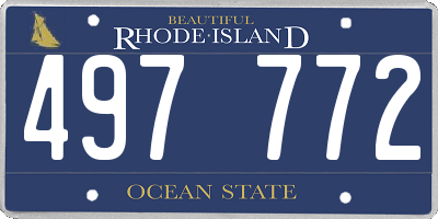 RI license plate 497772