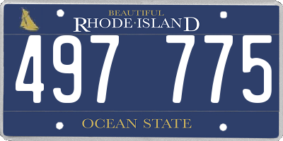 RI license plate 497775