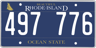 RI license plate 497776