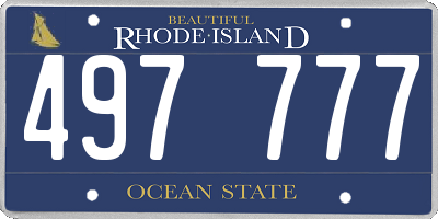 RI license plate 497777