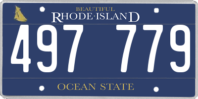 RI license plate 497779
