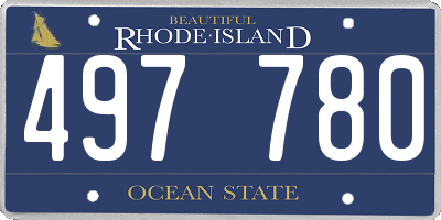 RI license plate 497780