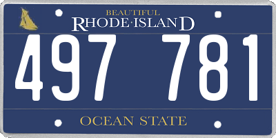 RI license plate 497781