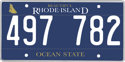 RI license plate 497782