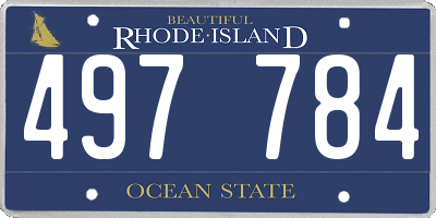 RI license plate 497784
