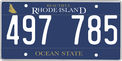 RI license plate 497785