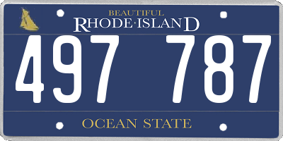RI license plate 497787