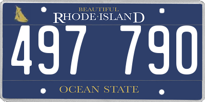 RI license plate 497790