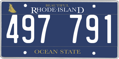 RI license plate 497791