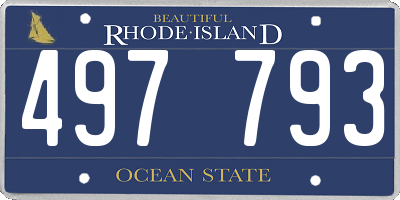 RI license plate 497793