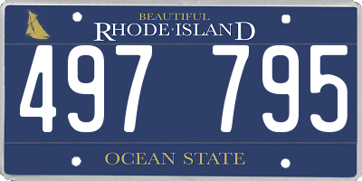 RI license plate 497795