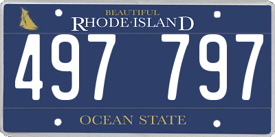 RI license plate 497797