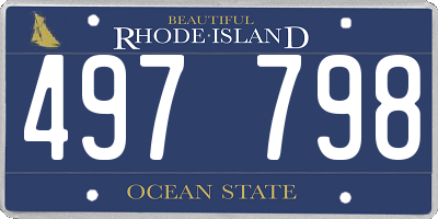 RI license plate 497798