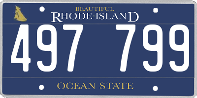 RI license plate 497799