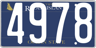 RI license plate 4978