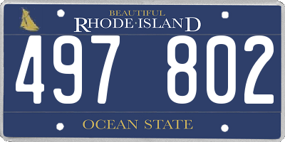 RI license plate 497802