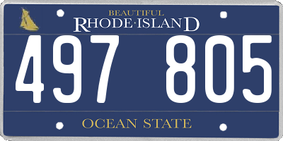 RI license plate 497805