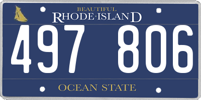 RI license plate 497806