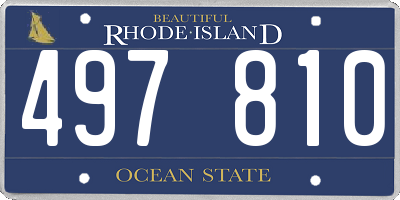 RI license plate 497810