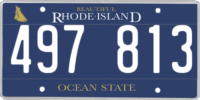 RI license plate 497813