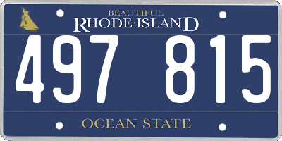RI license plate 497815