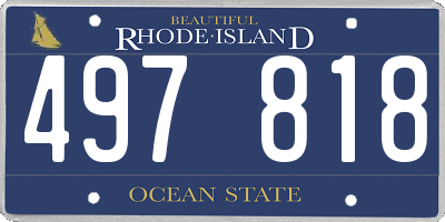 RI license plate 497818
