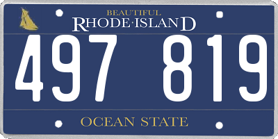 RI license plate 497819