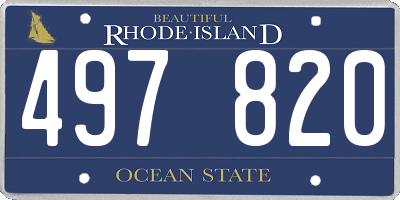 RI license plate 497820