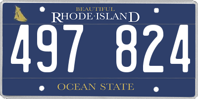 RI license plate 497824