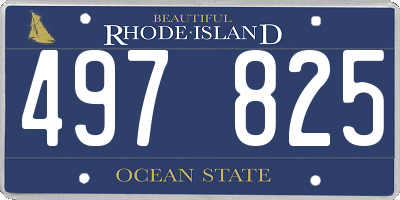 RI license plate 497825